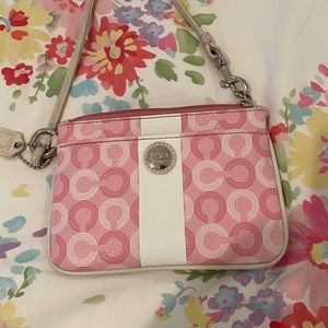 Coach leather wristlet